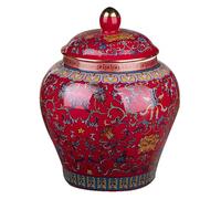 Chinese Style Ceramic Tea Caddy, Ancient Chinese Enamel Porcelain
