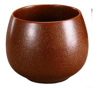 Chinese Style Ceramic Tea Caddy Vintage Tea Waste Jar Wide Opening Easy Cleaning Decorative Washing Cups Bronze Yellow Black Gold Red Copper Two Sizes for Ceremony Table(A-L)