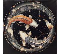 Chinese Style Circle Fish DIY 11CT Counted Cross Stitch Kits for Beginners Easy Stamped Fabric Embroidery Needlecraft Art Wall Decor 38x38cm(7)