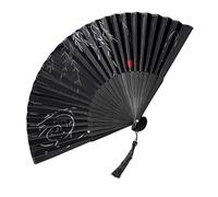 Chinese Style Classical Fans - Chinese Vintage Folding Fans with Tassel | Versatile Ancient Paper Fan | Fancy Handheld Fan | Chinese Dancing Paper Fans | Japanese Vintage Style Fan for Wedding,