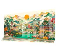 Chinese Style Diamond Art Retro Diamond Painting Kit 31x71 Inch, 5D Crystal Art Craft Kits Beginner Adults Hobbies for Women Relax, Large Colorful Gem Canvas Paint by Numbers for Home Wall Decor C-697