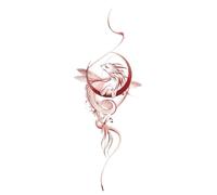 Chinese Style Dragon Embrace The Moon Color Tattoo Sticker Waterproof Arm Thigh Painting