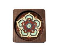 Chinese Style Dunhuang Retro Pattern Filigree Enamels Painting DIY Coaster, Enamel Coaster Materials & Tools Package, DIY Cloisonne Coaster Crafts for Adults (Pattern B)