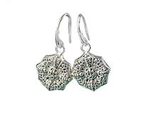 Chinese Style Eardrop S925 Antique Silver Thai Earrings Silver Earrings Carved Hollow Earrings Personalized Silver Earrings Femi Jewelry, LJBLEUSK