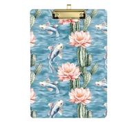 Chinese Style Fish Cactus Waterproof clipboards Plastic for Teacher Nursing Size 9 x 12.5 Tabla para escribir con Clip