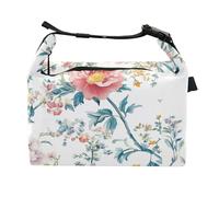 Chinese Style Flowers Lunch Bag for Boys Leakproof Woman Lunch Cooler Bag for Gardening Workers