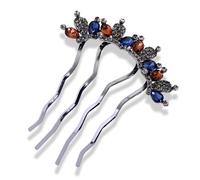 Chinese Style Hair Stick,Vintage Hair Chopsticks,9cm Crystal Flower Hair Comb Wedding Hair Accessories Peacock Hair Clip
