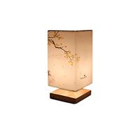 SNRISE Chinese-style ins style retro simple creative square wood night light Japanese-style bedroom warm bedside decorative table lamp