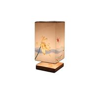 SNRISE Chinese-style ins style retro simple creative square wood night light Japanese-style bedroom warm bedside decorative table lamp