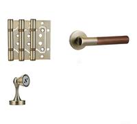 Chinese Style Interior Door Lock with Walnut Wood Grain and Zinc Alloy Material, Featuring Mute Handle Technology for Quiet Operation and Secure Locking (C)