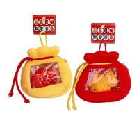 Chinese Style Koi Money Bag New Year Pendant | Decorative Lunar Year Pendant - Backpack Charm, Fortune Bag, Collection Souvenir for All Ages Kids, All