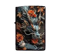 Chinese Style Lighter 2025 New Year Gifts，Replaceable for Zippo (Only Case), Compatible Insert Size 3.6cm * 1.2cm * 5cm (Style 8)