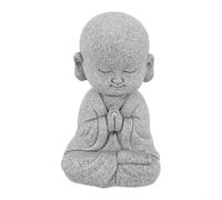 Chinese Style Little Monk Resin Figurine Buddha Sculpture for Home Decoration Living Room Tabletop Statue with Exquisite Carving and Material (Not Move)