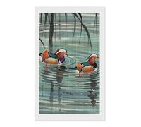 Chinese Style Mandarin Ducks Diamond Painting Kits for Adults Beginners 12X20 Full Drill Diamond Art with DIY Tools Square 5D Diamonds Dots Crafts Gem Art Paint by Diamonds for Home Wall Decor Relax