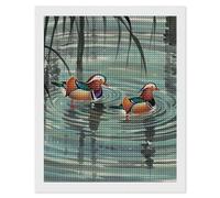 Chinese Style Mandarin Ducks Diamond Painting Kits for Adults Beginners 16X20 Full Drill Diamond Art with DIY Tools Square 5D Diamonds Dots Crafts Gem Art Paint by Diamonds for Home Wall Decor Relax