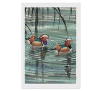 Chinese Style Mandarin Ducks Diamond Painting Kits for Adults Beginners 8x12 Full Drill Diamond Art with DIY Tools Round 5d Diamonds Dots Crafts Gem Art Paint by Diamonds for Home Wall Decor Relaxin