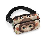 Chinese Style Monkey Fanny Pack for Women, Personalized Waist Bag with Multi-Pockets for Men, Belt Bag for Travel, Crossbody Bags with Zipper, Adjustable Bum Bags for Running