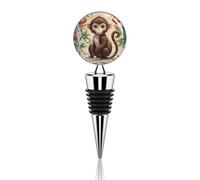 Chinese Style Monkey Wine Stoppers for Wine Bottles Reusable Bottles Stopper Decorative Beverage Bottle Stopper Vacuum Silicone Champagne Beer Collection