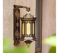 Chinese-Style Outdoor Lantern Garden Ancient Exterior Mount Lamp Cloud Stone Porch Lights For Garage Entryway Doorway,