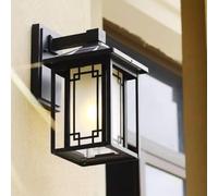 Chinese Style Outdoor Solar Garden Wall Lamp - Waterproof, Energy-Efficient Decorative Lighting for Patios, Yards, and Pathways Elegant Lantern Design