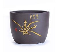 Chinese Style Purple Sand Succulent Flower Pots Breathable Ceramic Plant Pots Indoor Decoration Vases Painted Extra Large Orchid Pot Indoor Balcony Simple Ceramic Flower,