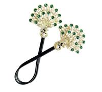 Chinese Style Real Hair Clip - Bun Maker Machine with Sparkling Rhinestones Real Artistic Accent Hair Tool & | for Hairstyles