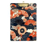 Chinese Style Red Crushed Flower aluiminum clipboard Acrylic Cute for Police Office Nurse Football Coaches Size 9 x 12