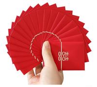 Chinese Style Red Envelopes With Gold Foil Wedding Door Games, Paper Material Lucky Packets Featuring Self Seal Money Insertion(H)