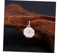 Chinese Style Silver Pendant Charm Eight Diagram Pattern Durable DIY Jewelry Making Accessory for Necklace Bracelet Keychain