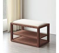 Chinese Style Solid Wood Shoe Bench & Rack 2-Tier nizer for Entryway Comfy Storage Seat Premium Quality 60x45x35cm Stylish Shoe Storage Solution