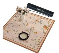 Chinese Style Square Leather Mahjong Mat, Table Mat with Storage Bag(Orange,70CM/27.5")