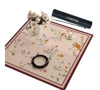 Chinese Style Square Leather Mahjong Mat, Table Mat with Storage Bag(Red,85cm/33.4")