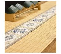 Chinese-style Table Runner, Bamboo Handmade Woven Table Runner, Non-slip Heat Insulation Decor,Placemats for Dining Table Sideboard Decor Farmhouse Kitchen(White,30x120cm)