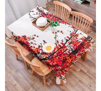 Chinese Style Tablecloth Rectangular 140x240 cm - Extra Large 3D Printed Ink Painting Pattern Table Cover and Table Cloth - Wipe Clean Waterproof Polyester Fabric for Garden, Kitchen, Party 799v