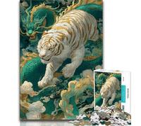 Chinese Style Tiger 1000 Pieces Jigsaw Puzzles for Adults And Teens,Learning Educational Toy for Is Ideal As A Gift for The Whole Family 38x26cm
