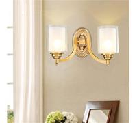 Chinese Style Wall Lamps, Simple Copper and Glass Sconces for Indoor Use, Bedside Lighting, for Bedrooms, Aisles, Stairways & Entryways, Stylish Wall Fixtures