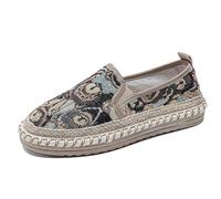 Chinese Style Women's Embroidered Cloth Shoes (Yellow, Adult, Women, 6, Numeric, UK Footwear Size System, Wide)