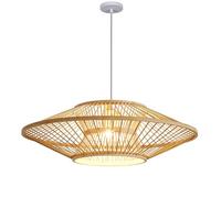 Chinese Style Wooden Chandelier Natural Bamboo Woven Lamp E26 Country Lighting Pendant Light Vintage Rattan Weave Ceiling Lights Bedroom Living Room Restaurant Teahouse Lamp