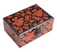 Chinese Style Wooden Jewelry Box Antiquity Push-gloss Lacquerware Storage Case Retro Vintage Wooden Jewelry Box Wedding Gift