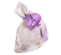 Chinese Style Wrist Bag with Orchid Tassels for Women, Pink Fabric | Embroidered Floral Pattern, Wrist Carry Design, Ready for Gifting, Suited to Formal Events and Small Essentials