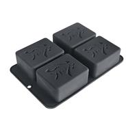 Chinese Styles Fortunes Mousses Cake Moulds 4/9 Cavity Silicone Baking Tray for Chocolate Candle Making Traditional Design with Multi-Purpose Kitchen Tool Luck