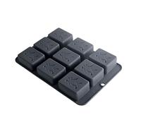 Chinese Styles Fortunes Mousses Cake Moulds 4/9 Cavity Silicone Baking Tray for Chocolate Candle Making Traditional Design with Multi-Purpose Kitchen Tool Luck