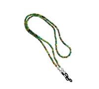 Chinese Styles Glass Beaded Eyeglass Chain Retro Design Lightweight Glasses Chain Comfortable for Daily Wear Artistic Glass Eyeglass Holder Necklace
