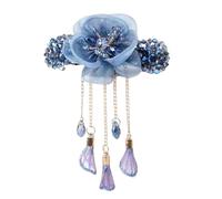 Chinese Styles Hair Pin Handmade Flower Hair Clip Long Tassels Women Hairpin for Ponytails and Various Hairstyles