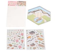 Chinese Styles Landscape Sticker Hand Account Labels Retro Courtyard Decorative Scene Aesthetic Scene Chinese Styles Landscape