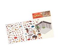 Chinese Styles Landscape Sticker Hand Account Labels Retro Courtyard Decorative Scene Aesthetic Scene Chinese Styles Landscape
