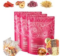 Chinese Sugar Brown Ginger Tea,Velutra Chinese Brown Sugar Ginger Tea, Instant Black Sugar Ginger Jujube Tea Cubes with Red Ginseng Black Sugar Ginger Tea,Velutra Tea,Improve Sleep (3)