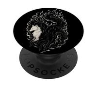 Chinese Symbol with Foxes in Mystical Flames, Love Foxes PopSockets Adhesive PopGrip
