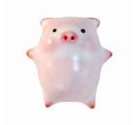 Chinese Tea Pet Handmade Blow Bubbles Pig Tea Pet for Kungfu Gift Ceremony Figurine Decoration,Funny Cartoon Ceramic Crafts Piggy Spitting Bubbles Water Cup Decor -pink