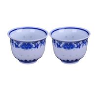 Chinese Tea Set 2pcs Chinese Tea Cup Kung Fu Cup Ceramic Bowl Mini Porcelain Tasting Asian Ware Business for Home Office 80mL Travel Toiletries